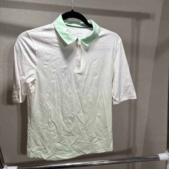 NWT Under Armour White HeatGear Golf Polo with Mint Collar – Women’s S - Picture 2 of 6